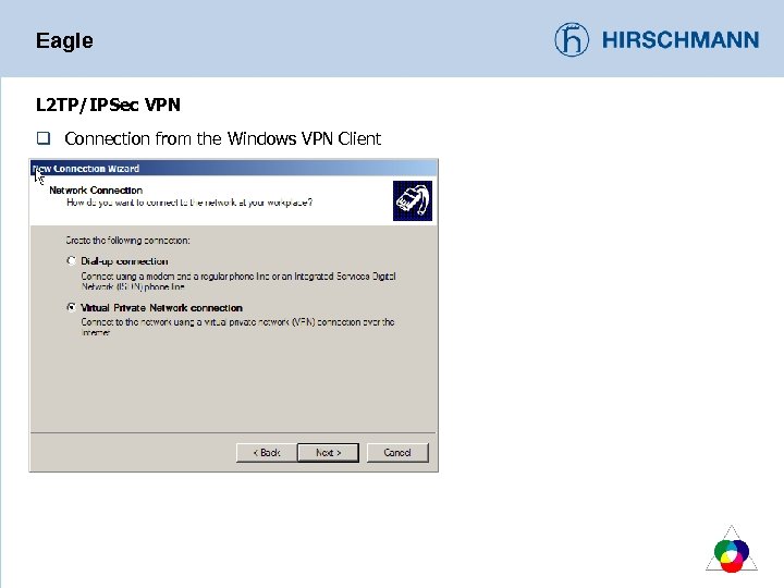 Eagle L 2 TP/IPSec VPN q Connection from the Windows VPN Client 