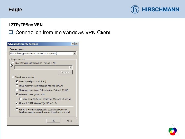 Eagle L 2 TP/IPSec VPN q Connection from the Windows VPN Client 