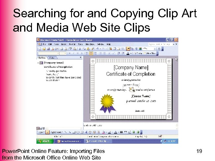 Searching for and Copying Clip Art and Media Web Site Clips Power. Point Online