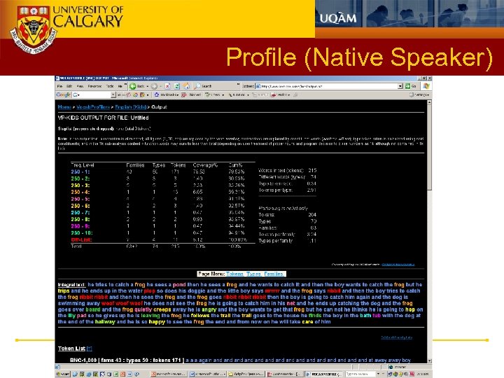 Profile (Native Speaker) 