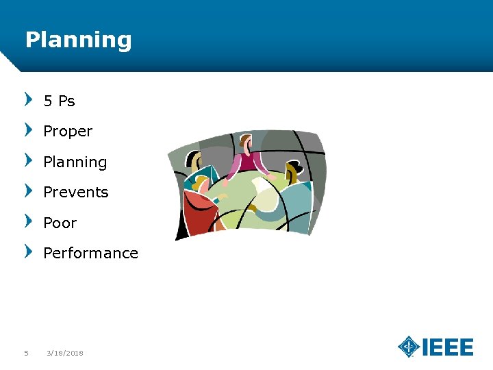 Planning 5 Ps Proper Planning Prevents Poor Performance 5 3/18/2018 