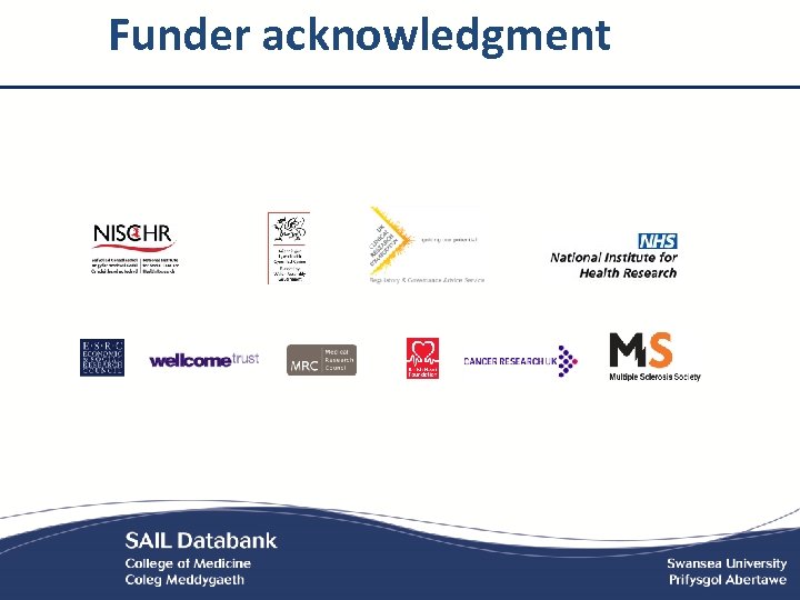 Funder acknowledgment 