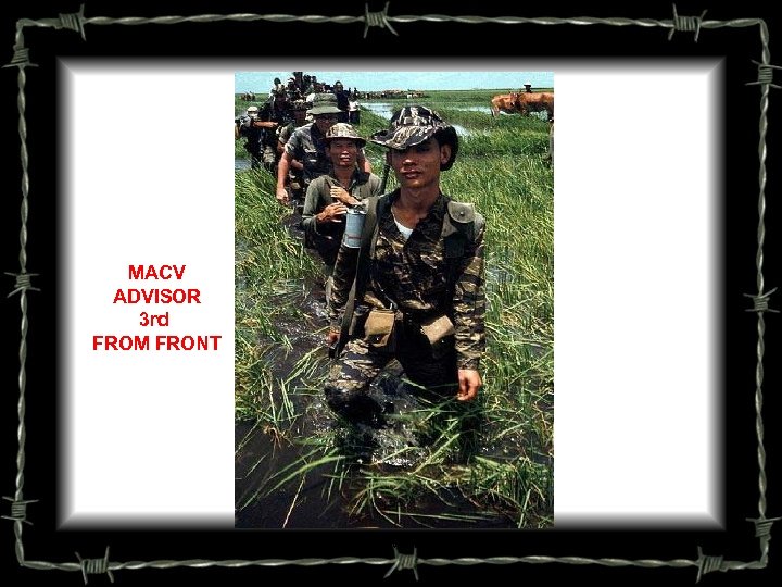 MACV ADVISOR 3 rd FROM FRONT Cambodian Mercs 