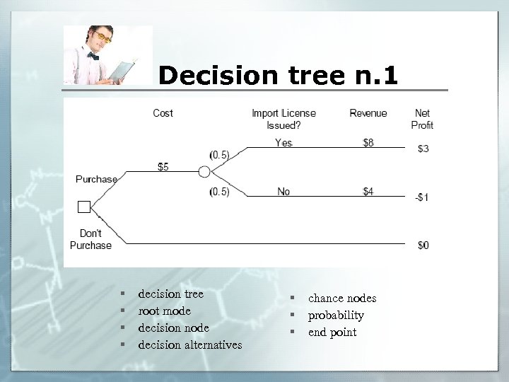 Decision tree n. 1 § § decision tree root mode decision node decision alternatives