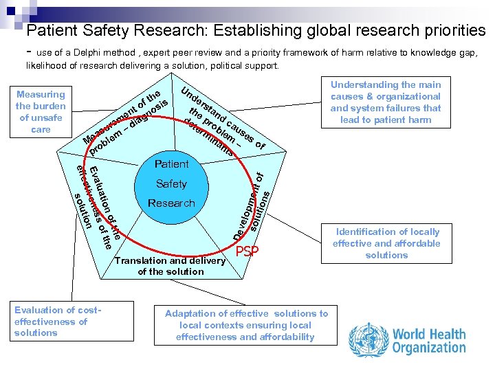 Patient Safety Research: Establishing global research priorities - use of a Delphi method ,