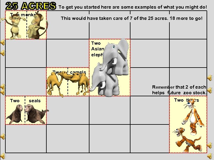 To get you started here are some examples of what you might do! Two