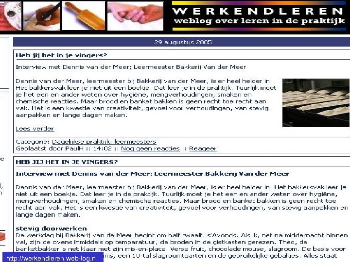 http: //werkendleren. web-log. nl 