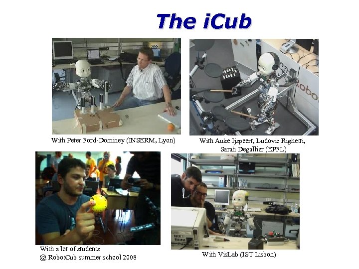 The i. Cub With Peter Ford-Dominey (INSERM, Lyon) With a lot of students @