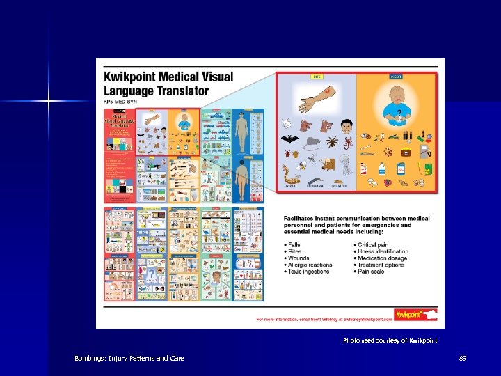 Photo used courtesy of Kwikpoint Bombings: Injury Patterns and Care 89 