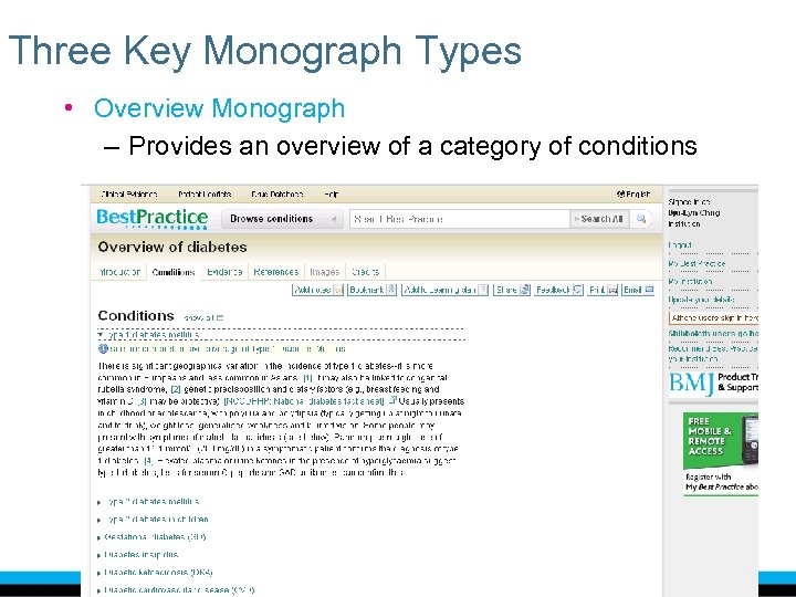 Three Key Monograph Types • Overview Monograph – Provides an overview of a category