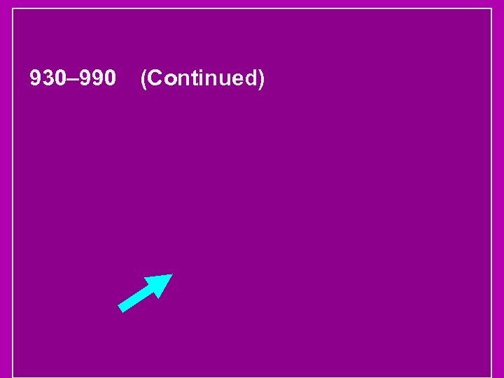 930– 990 (Continued) 