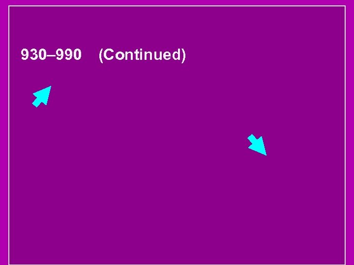 930– 990 (Continued) 