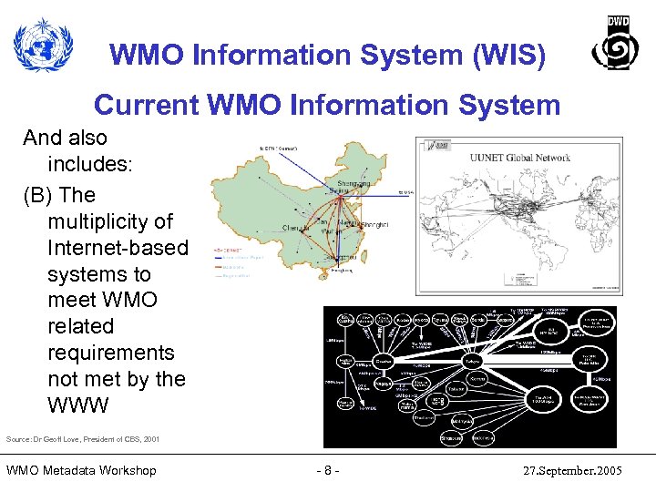 WMO Information System (WIS) Current WMO Information System And also includes: (B) The multiplicity