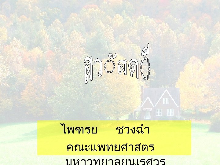 ไพฑรย ชวงฉำ คณะแพทยศาสตร 