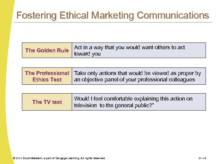 Fostering Ethical Marketing Communications The Golden Rule Act in a way that you would