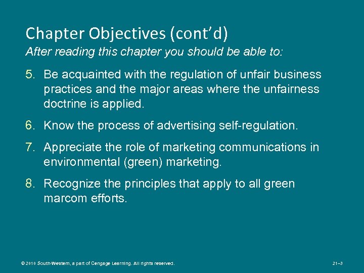 Chapter Objectives (cont’d) After reading this chapter you should be able to: 5. Be