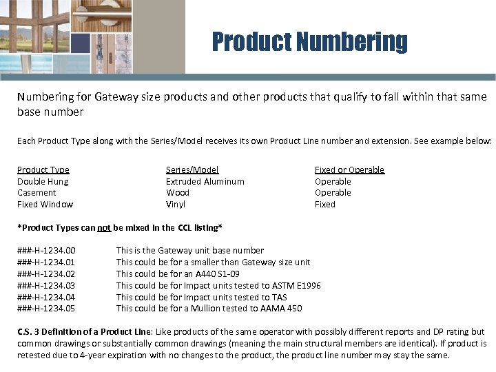 Product Numbering for Gateway size products and other products that qualify to fall within