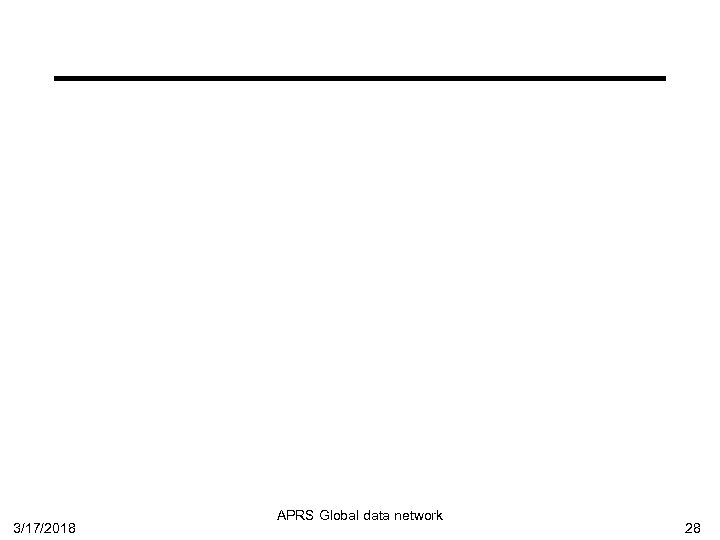 3/17/2018 APRS Global data network 28 