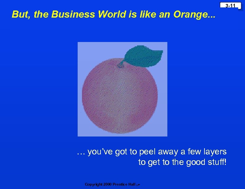 3 -11 But, the Business World is like an Orange. . . … you’ve