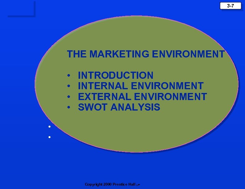 3 -7 THE MARKETING ENVIRONMENT • • • THE MARKETING ENVIRONMENT • INTRODUCTION •