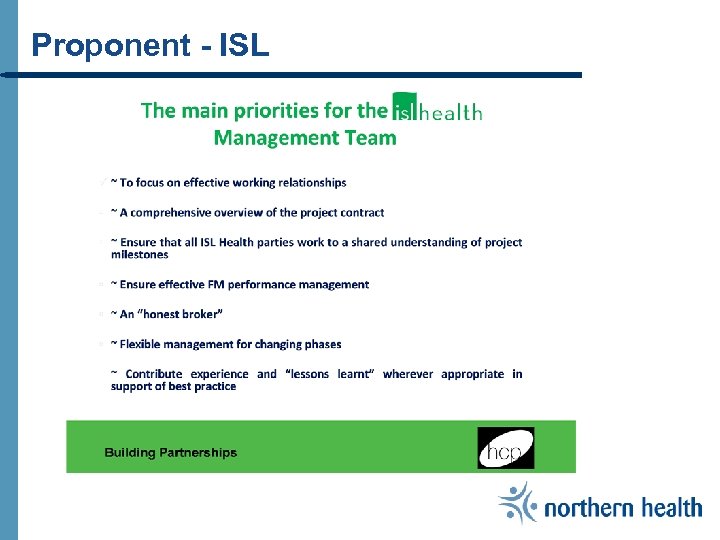 Proponent - ISL 