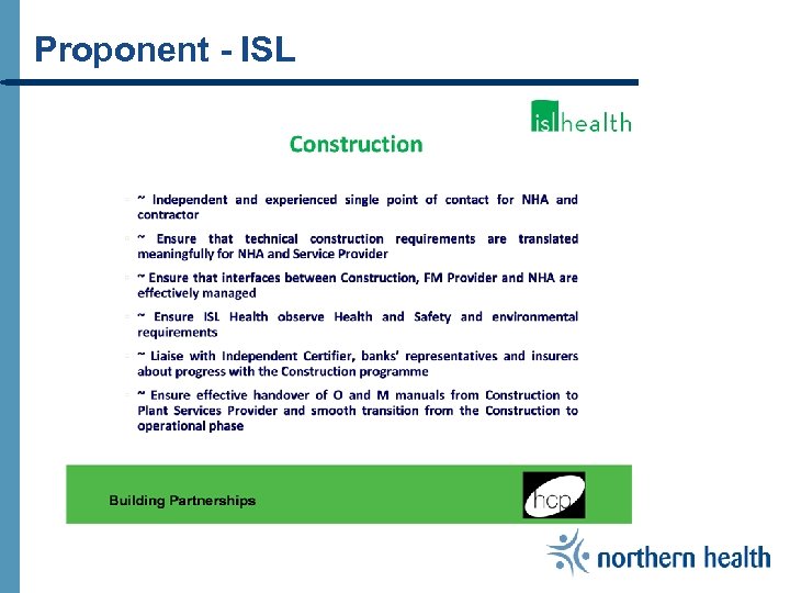 Proponent - ISL 