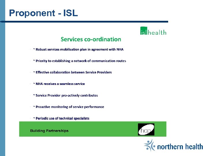 Proponent - ISL 