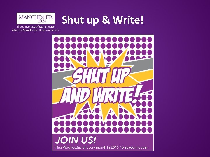 Shut up & Write! 