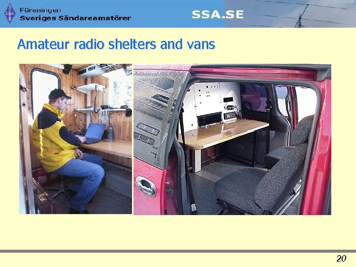 Amateur radio shelters and vans 20 