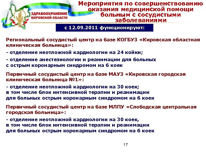 План мероприятий по улучшению оказания медицинской помощи