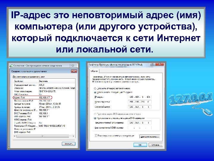 IP-адрес это неповторимый адрес (имя) компьютера (или другого устройства), который подключается к сети Интернет