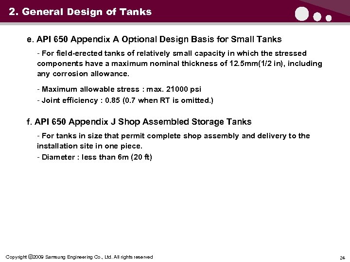 2. General Design of Tanks e. API 650 Appendix A Optional Design Basis for