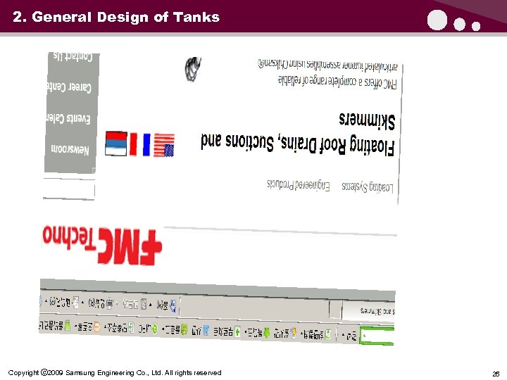 2. General Design of Tanks Copyright ⓒ 2009 Samsung Engineering Co. , Ltd. All