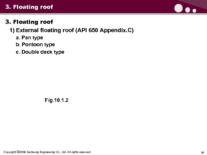 3. Floating roof 1) External floating roof (API 650 Appendix. C) a. Pan type