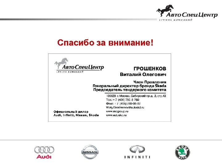 Спасибо за внимание! 