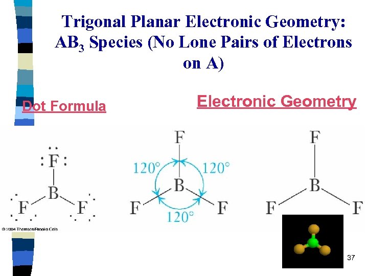 Trigonal Planar Electronic Geometry: AB 3 Species (No Lone Pairs of Electrons on A)