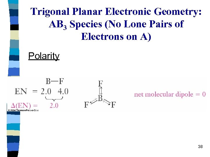 Trigonal Planar Electronic Geometry: AB 3 Species (No Lone Pairs of Electrons on A)