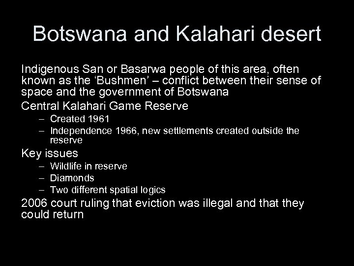 Botswana and Kalahari desert Indigenous San or Basarwa people of this area, often known