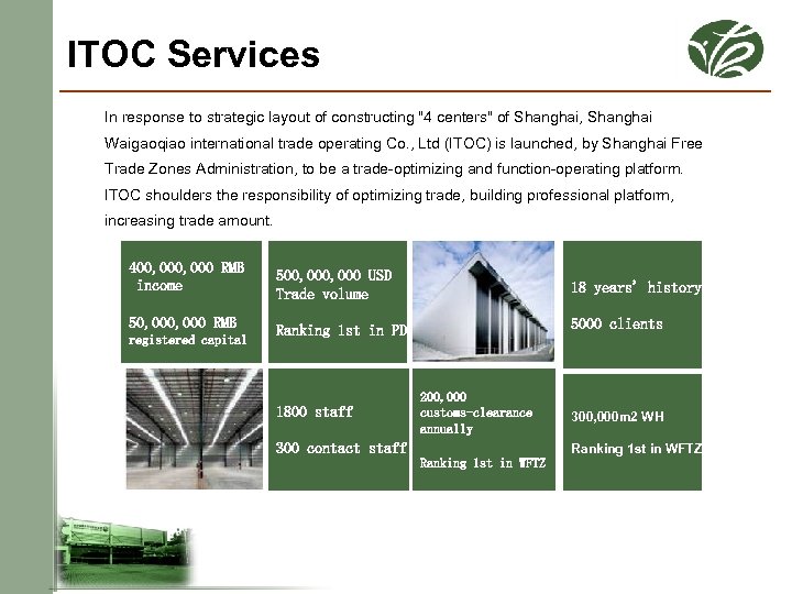 ITOC Services In response to strategic layout of constructing 
