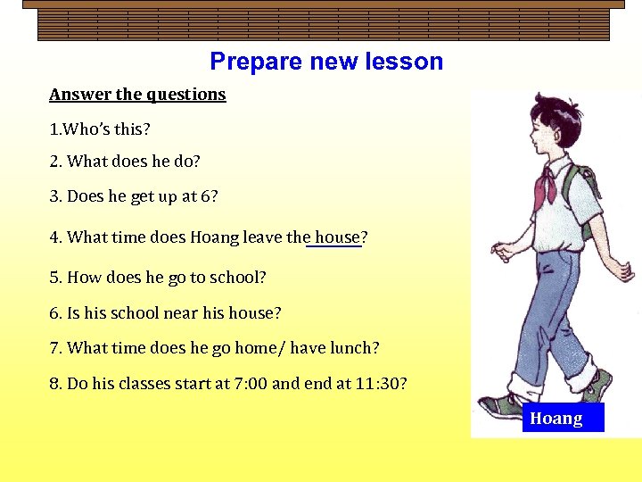 Prepare new lesson Answer the questions 1. Who’s this? 2. What does he do?