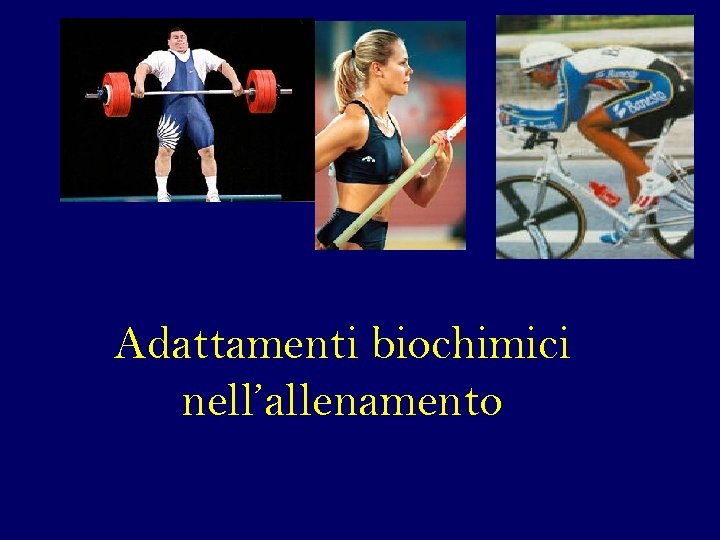 Adattamenti biochimici nell’allenamento 