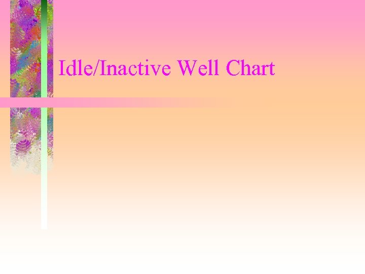 Idle/Inactive Well Chart 