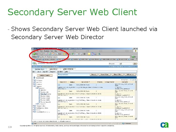 Secondary Server Web Client - Shows Secondary Server Web Client launched via Secondary Server
