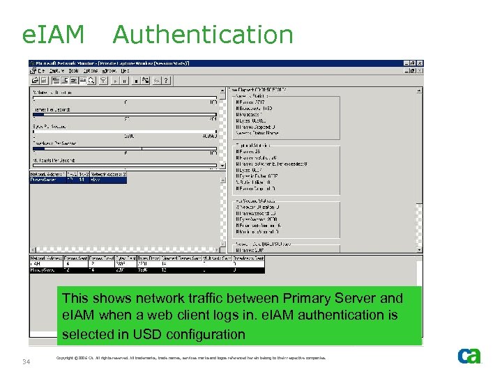 e. IAM Authentication This shows network traffic between Primary Server and e. IAM when