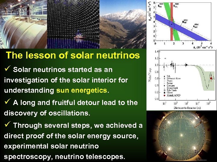 The lesson of solar neutrinos ü Solar neutrinos started as an investigation of the