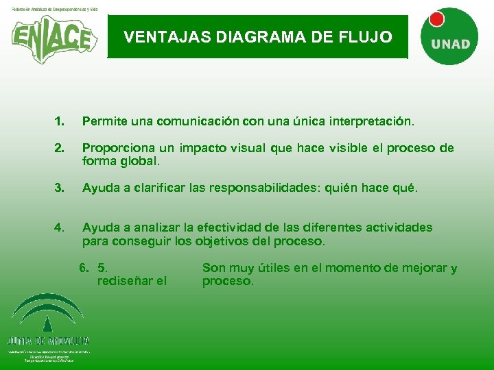 VENTAJAS DIAGRAMA DE FLUJO 1. Permite una comunicación con una única interpretación. 2. Proporciona