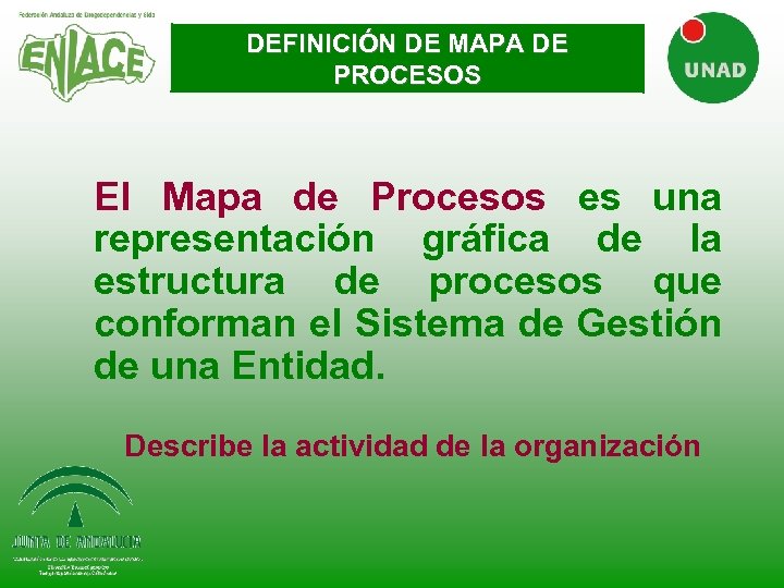 DEFINICIÓN DE MAPA DE PROCESOS El Mapa de Procesos es una representación gráfica de