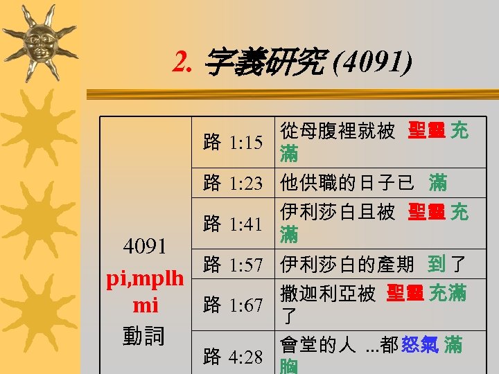 2. 字義研究 (4091) 路 1: 15 路 1: 23 路 1: 41 4091 路