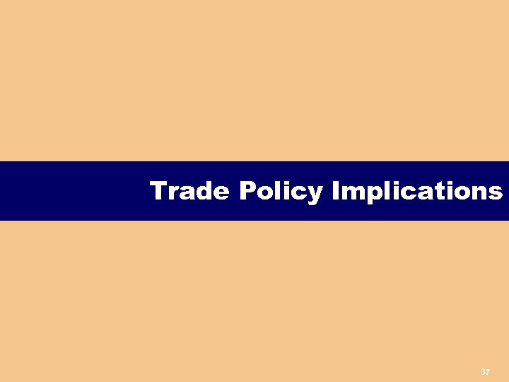 Trade Policy Implications 37 