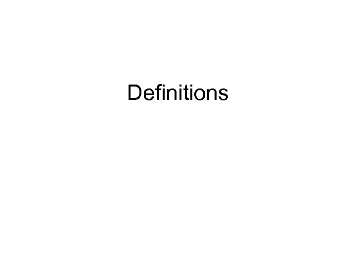 Definitions 